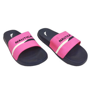 Nautica Kids Girls Slip On Sandal Beach Slide Youth Sz 5 Pink Stono 2 Comfort